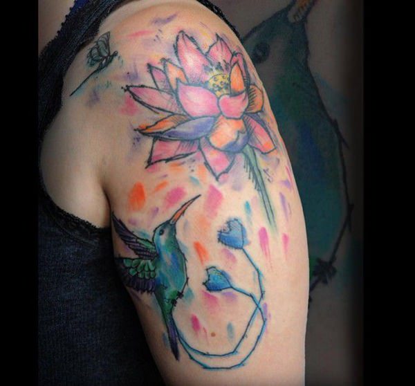 tatouage colibri 157