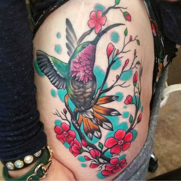 tatouage colibri 196