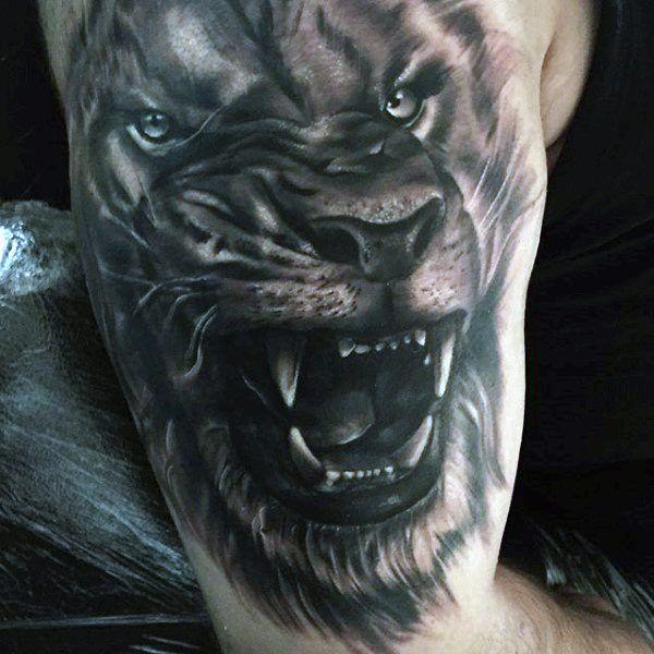 tatouage lion 123