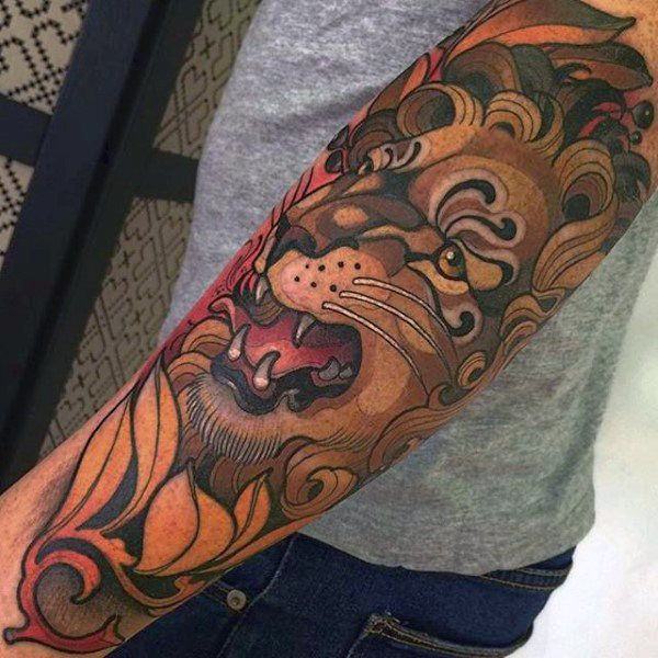 tatouage lion 126