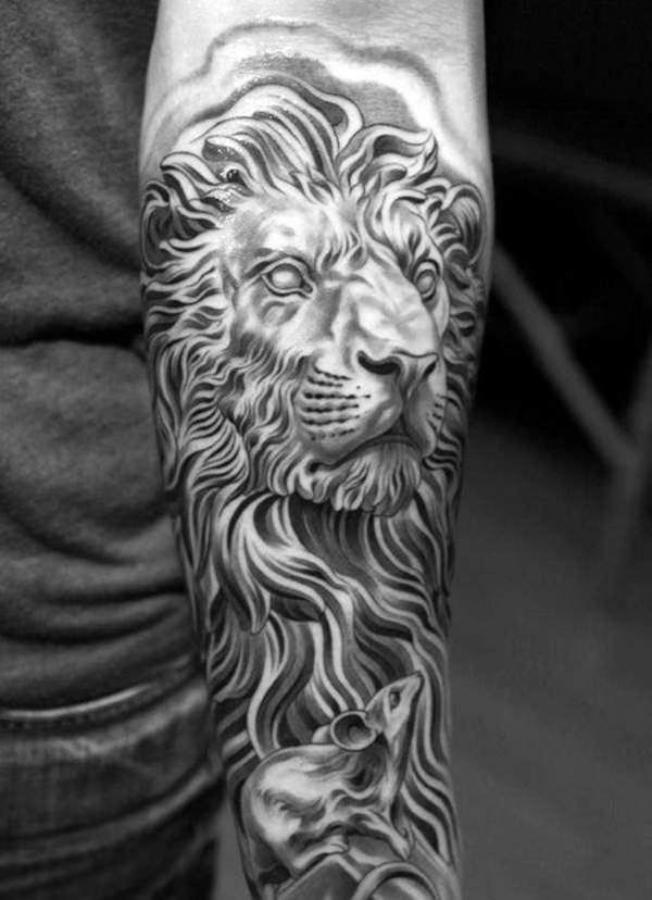 tatouage lion 134