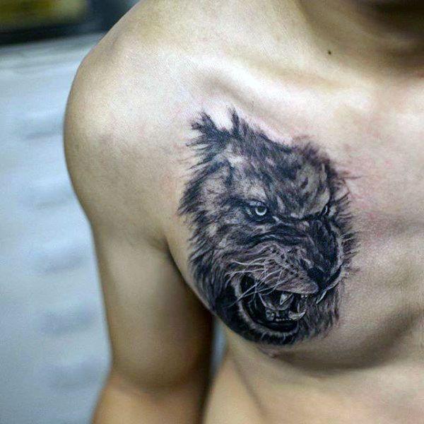 tatouage lion 140