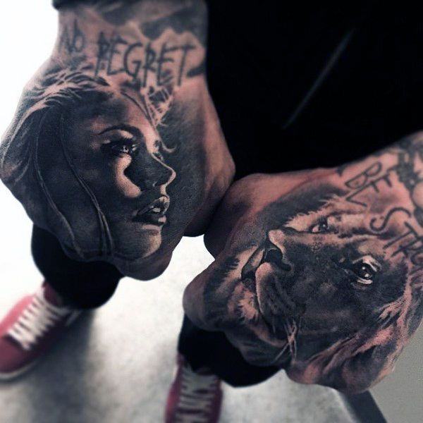 tatouage lion 142