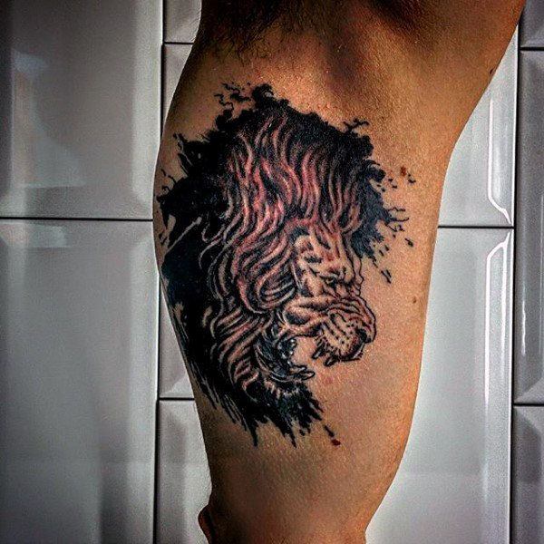 tatouage lion 144