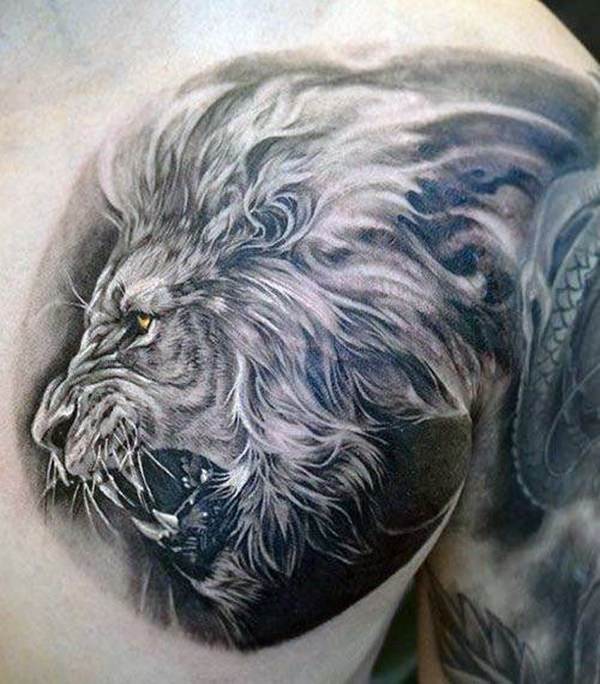 tatouage lion 145