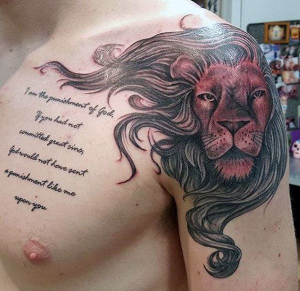 tatouage lion 148