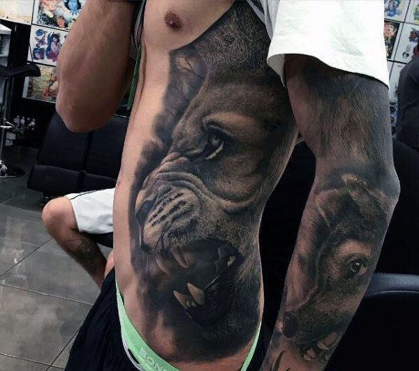 tatouage lion 155