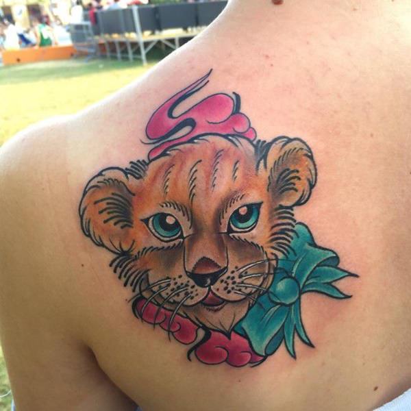 tatouage lion 156