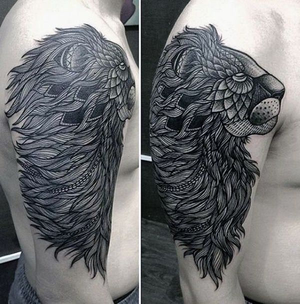 tatouage lion 158