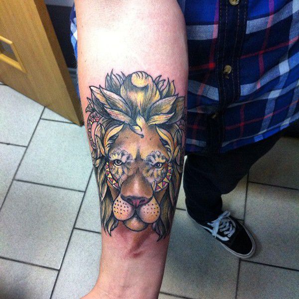 tatouage lion 159