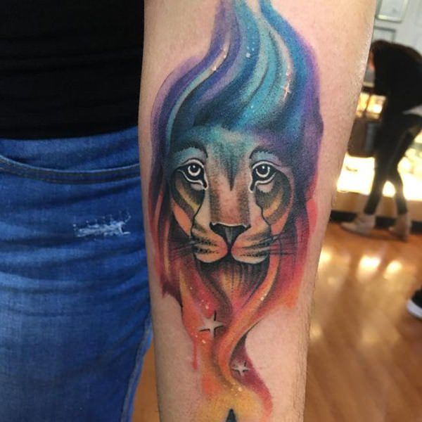 tatouage lion 163