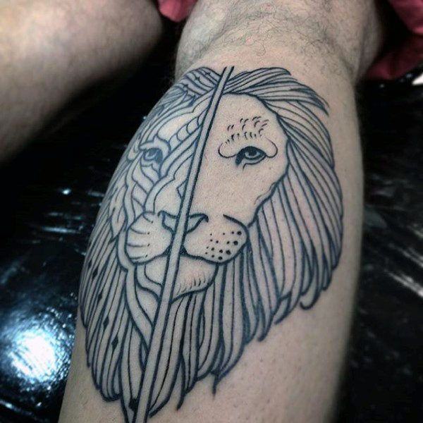 tatouage lion 168