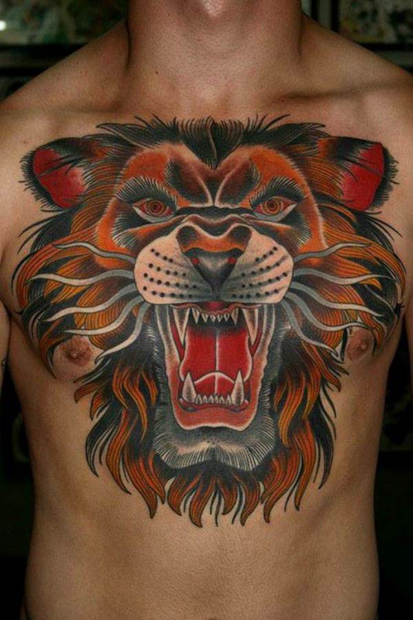 tatouage lion 171