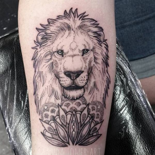tatouage lion 176