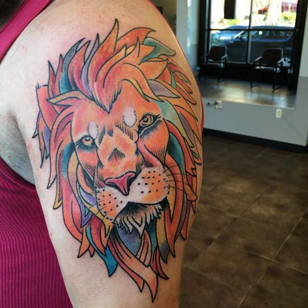 tatouage lion 177