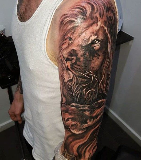 tatouage lion 210