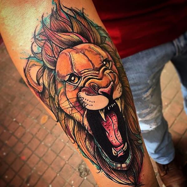 tatouage lion 219