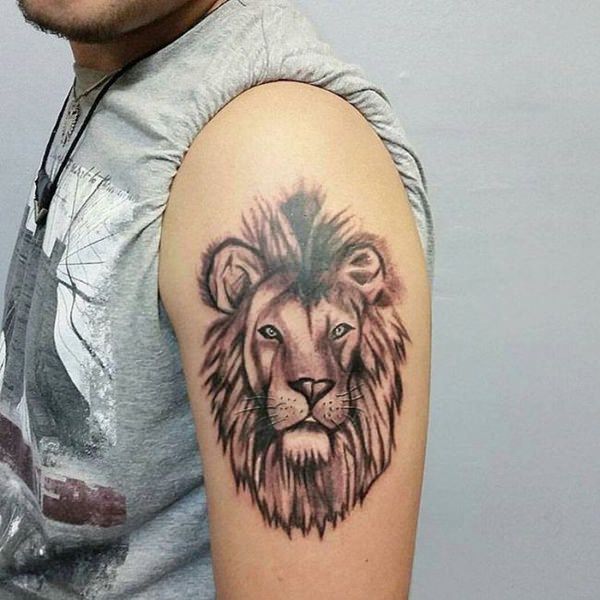 tatouage lion 222