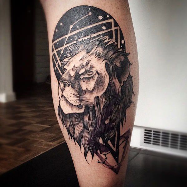 tatouage lion 228