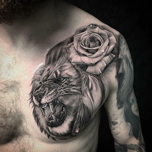 tatouage lion 234