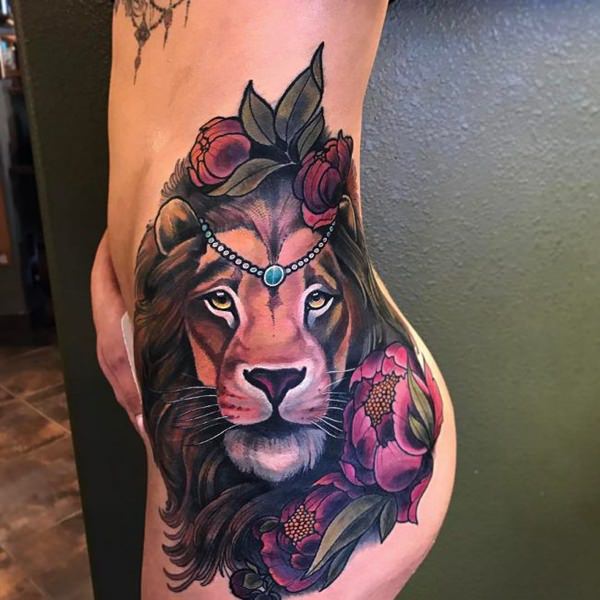 tatouage lion 235