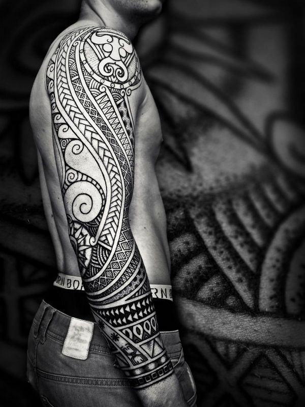 tatouage manche 123
