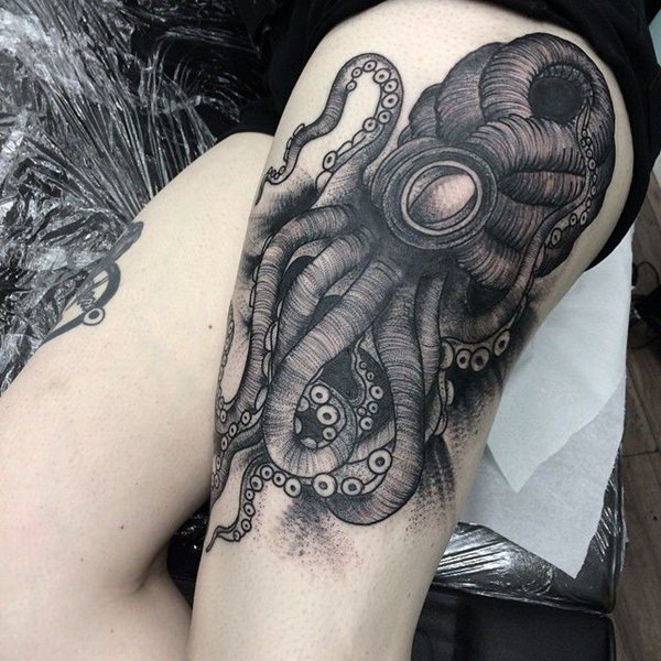 tatouage cuisse jambe 173