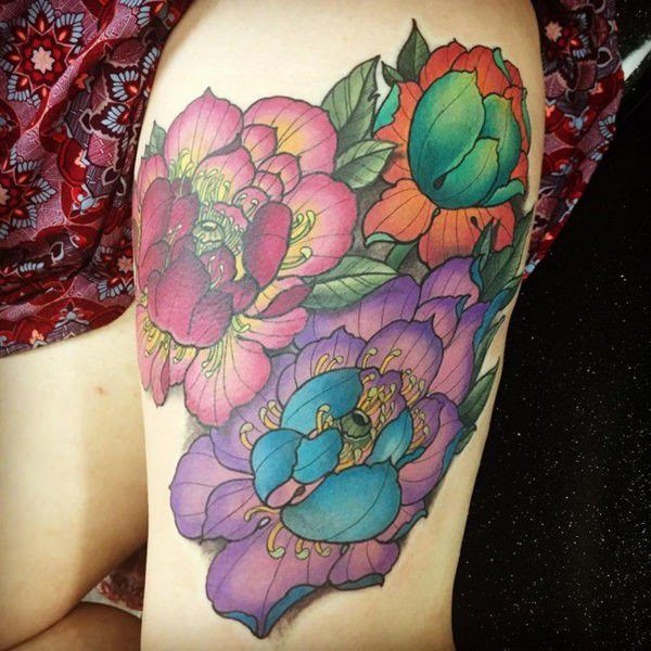 tatouage cuisse jambe 176