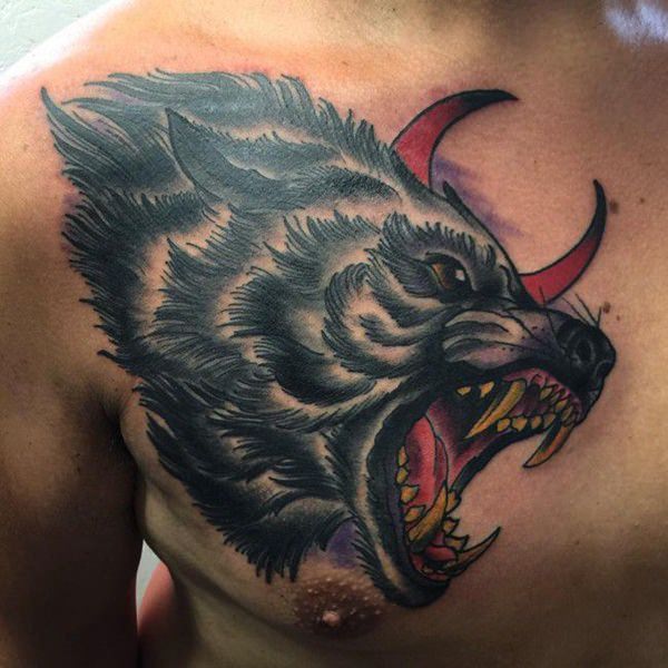 tatouage loup 126