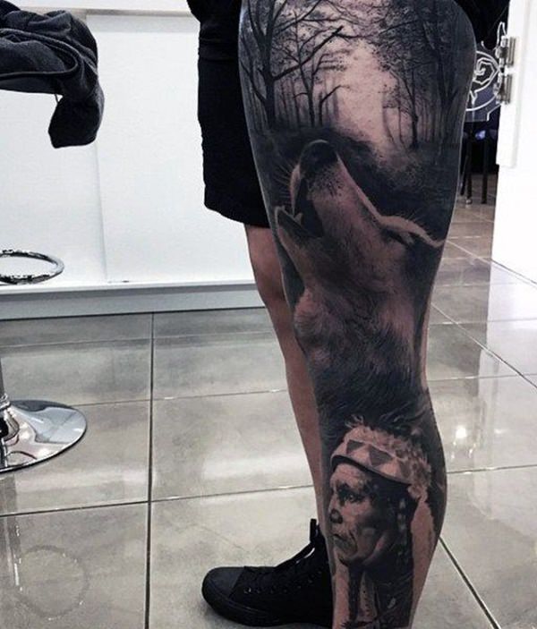 tatouage loup 168
