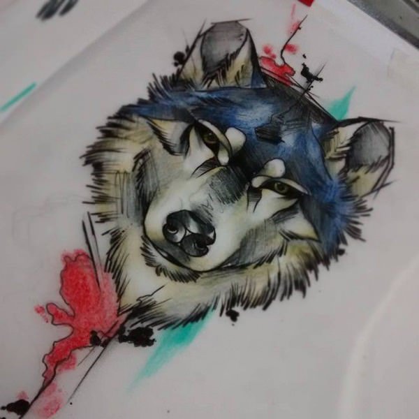 tatouage loup 214