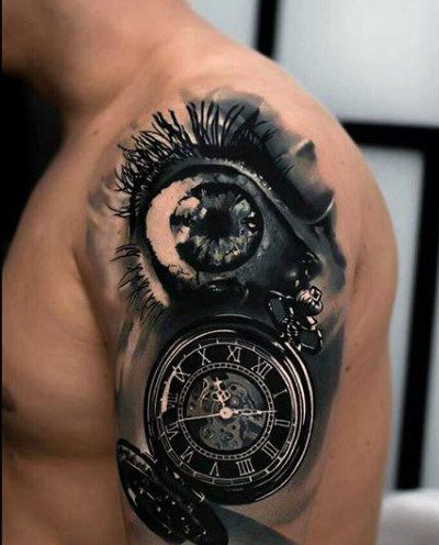 tatouage horloge 147