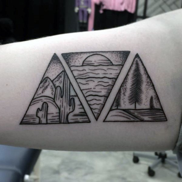 tatouage triangle 111