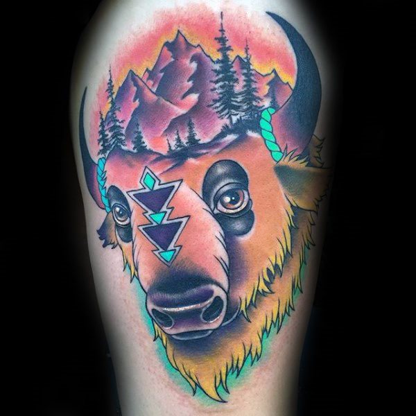 tatouage bison 11