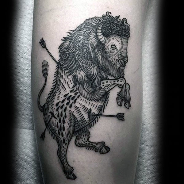 tatouage bison 121