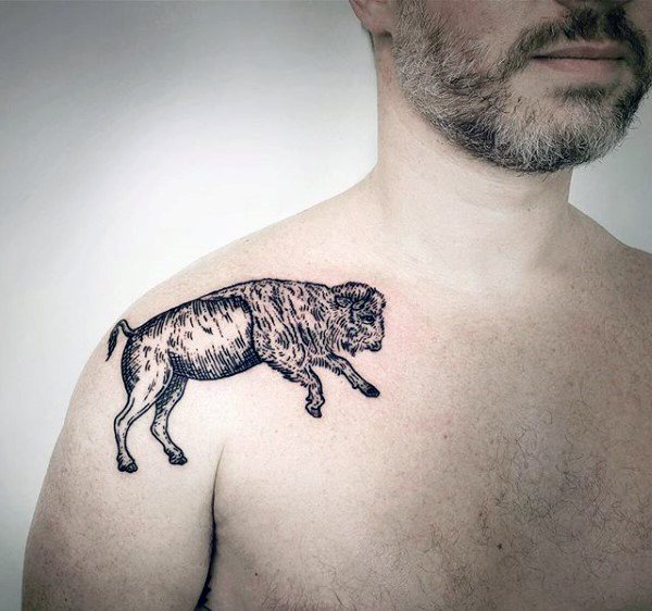 tatouage bison 19