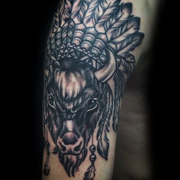 tatouage bison 37