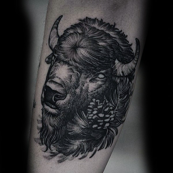 tatouage bison 39