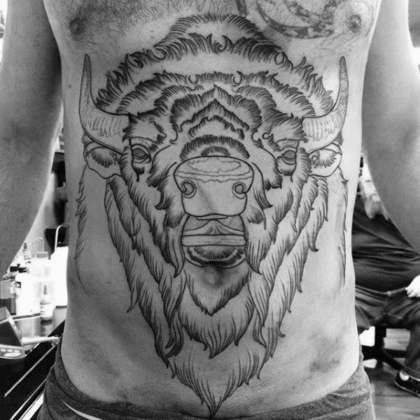 tatouage bison 65