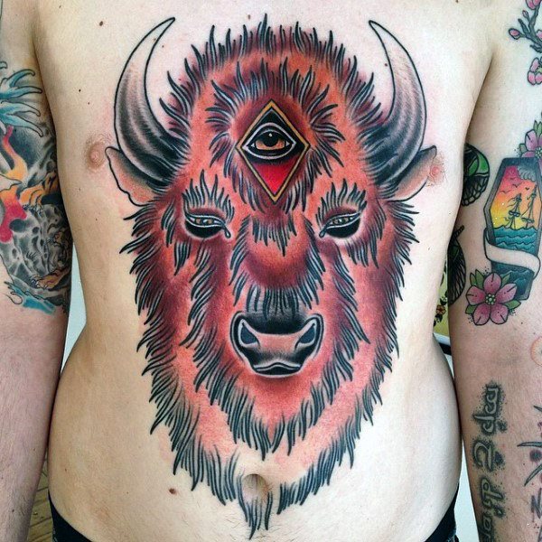tatouage bison 75