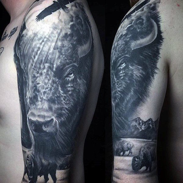 tatouage bison 99