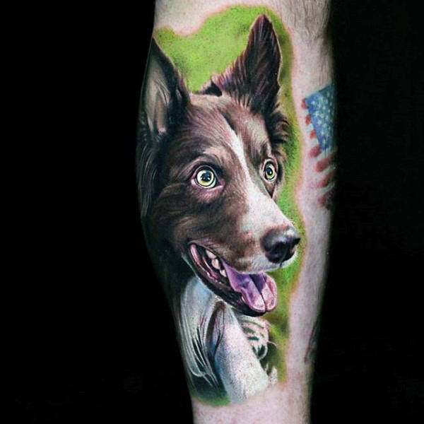 tatouage chien 108