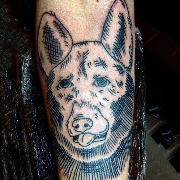 tatouage chien 64