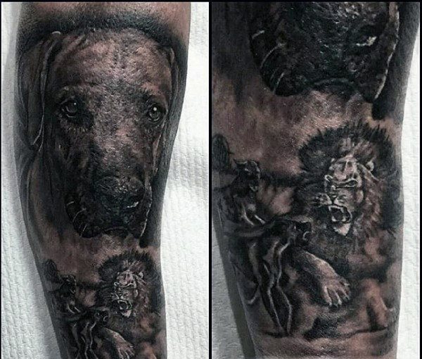 tatouage chien 76