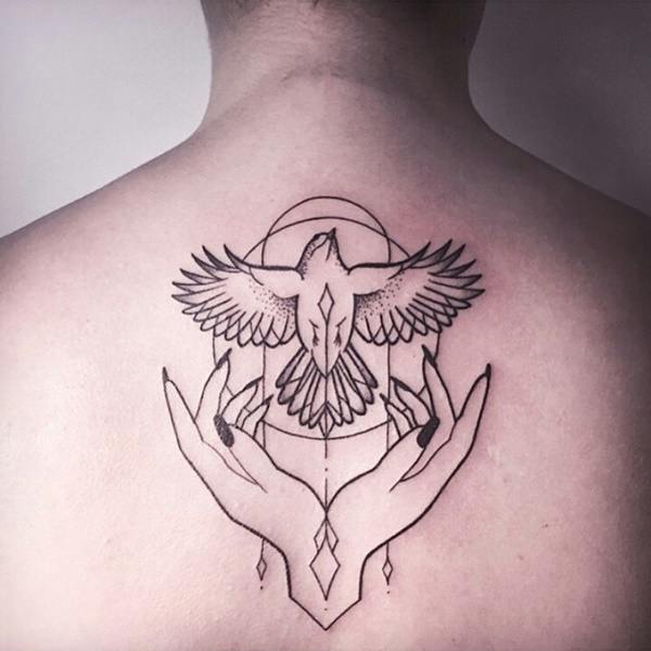 tatouage colombe 80