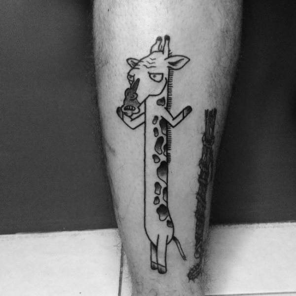 tatouage girafe 100