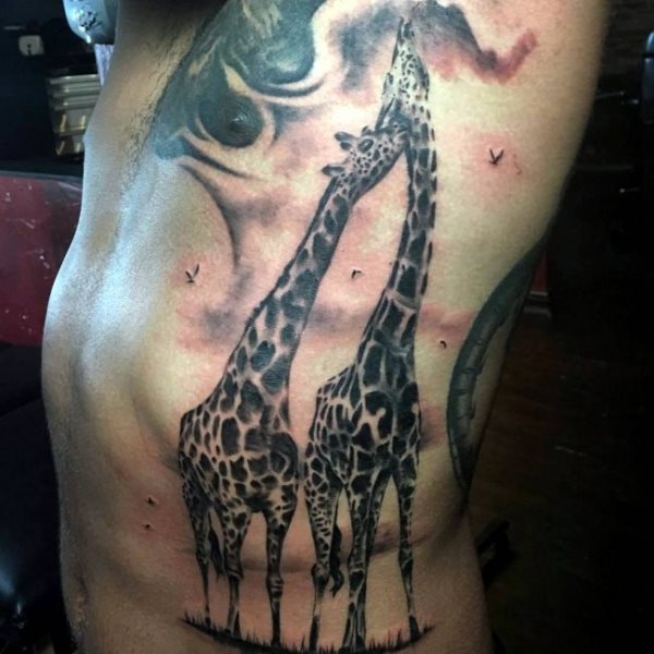 tatouage girafe 140