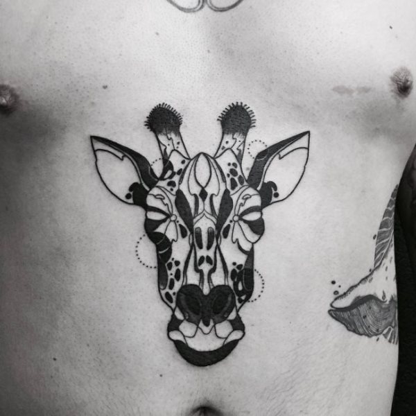 tatouage girafe 156