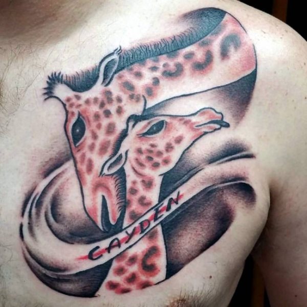 tatouage girafe 158