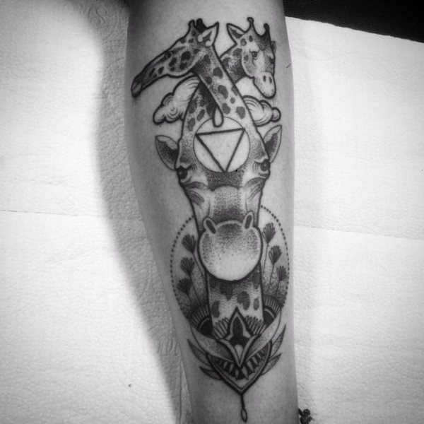 tatouage girafe 176
